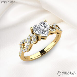 Sortija Corazón Infinito Strass
